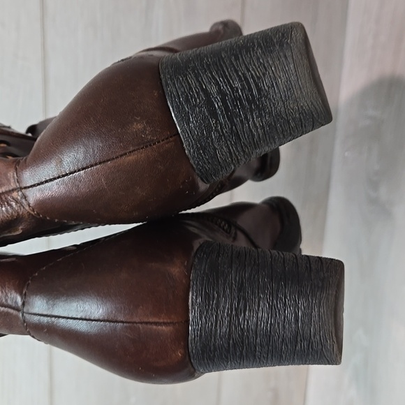 Born Women Ivy Goose Ankle Leather Heels Boots shoes sz 8 - Picture 5 of 12